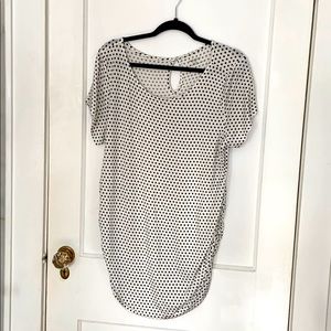 Maternity Top Polka Dot with Ruching on sides